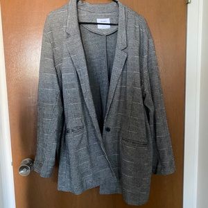 Grey Plaid Blazer